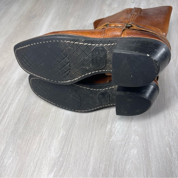 Frye Brown Leather Harness Boots - Picture 8 of 13